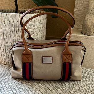 Michael Kors canvas bag with leather handles